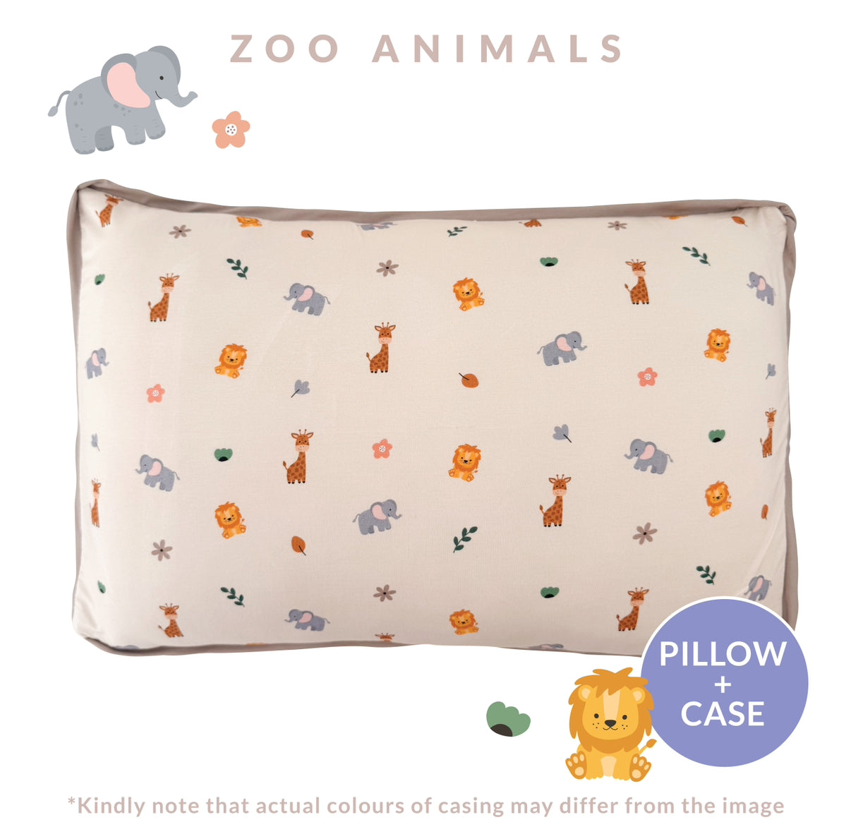 Toddler Head Pillow (Zoo Animals)