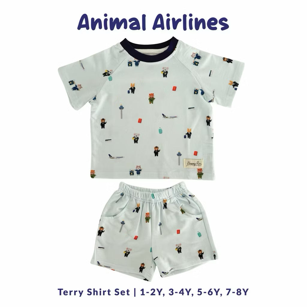 French Terry Shirt & Shorts - Animal Airlines