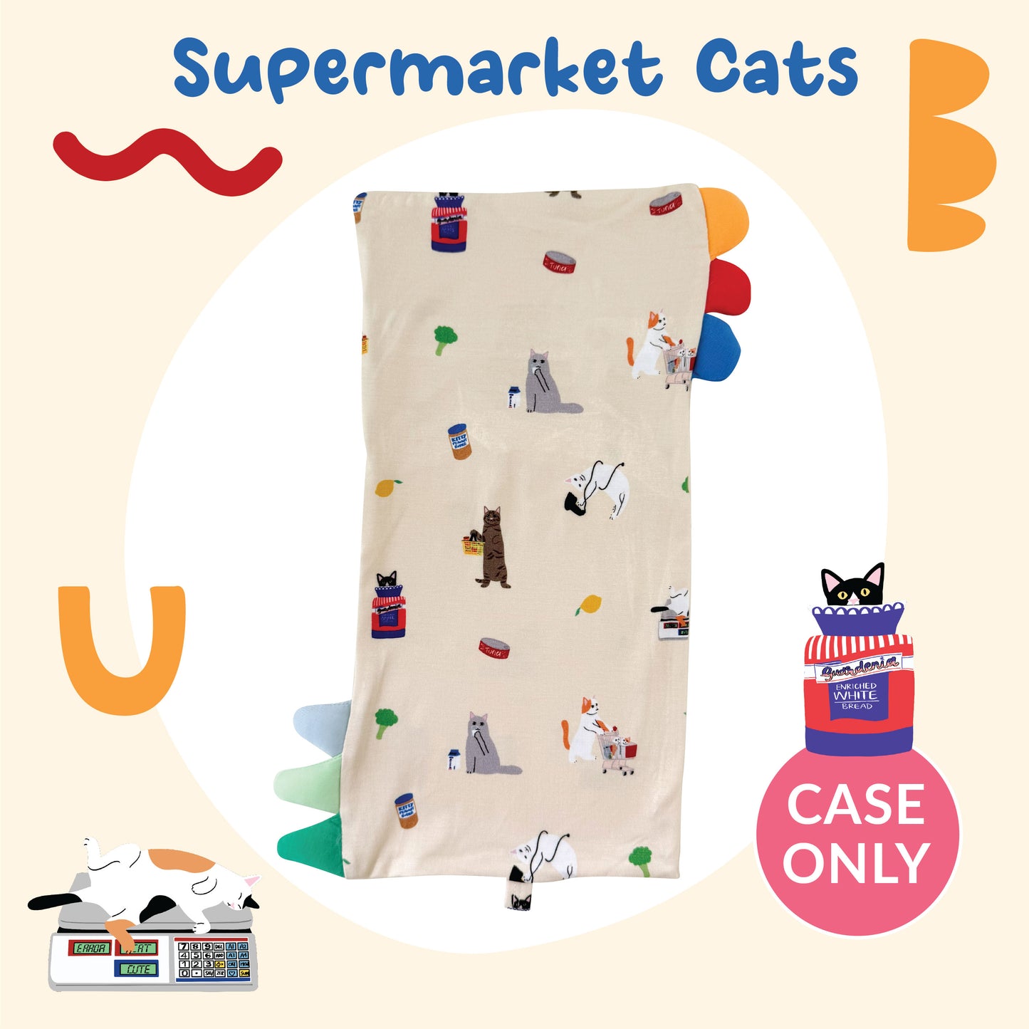 Pillow Case ((Supermarket Cats)