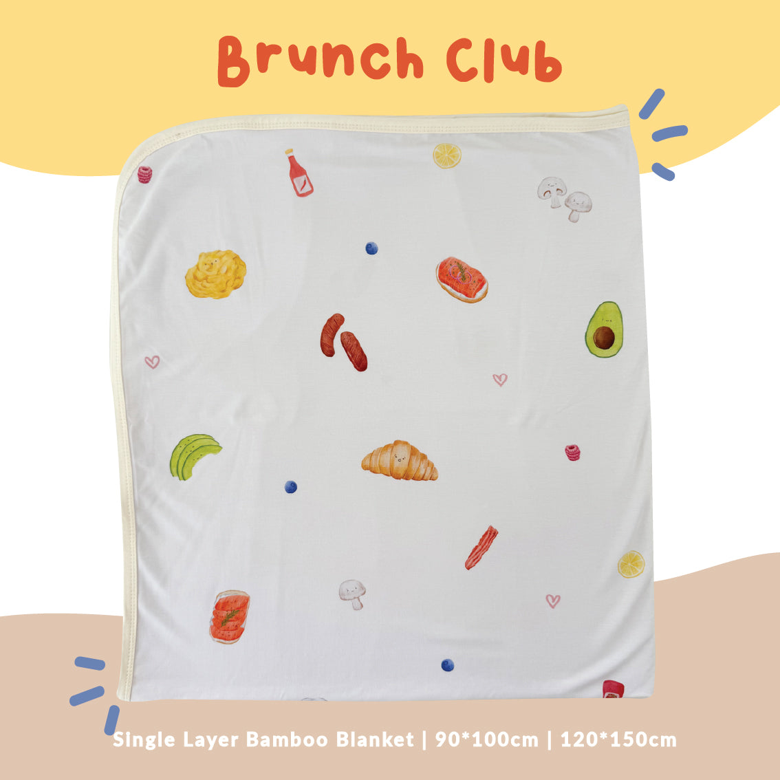 Single Layer Bamboo Blanket (Brunch Club)
