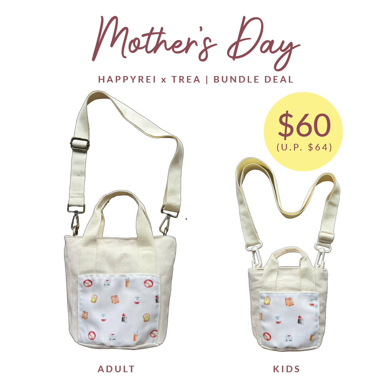 Happy Rei x TREA | Mother's Day Sling Bag