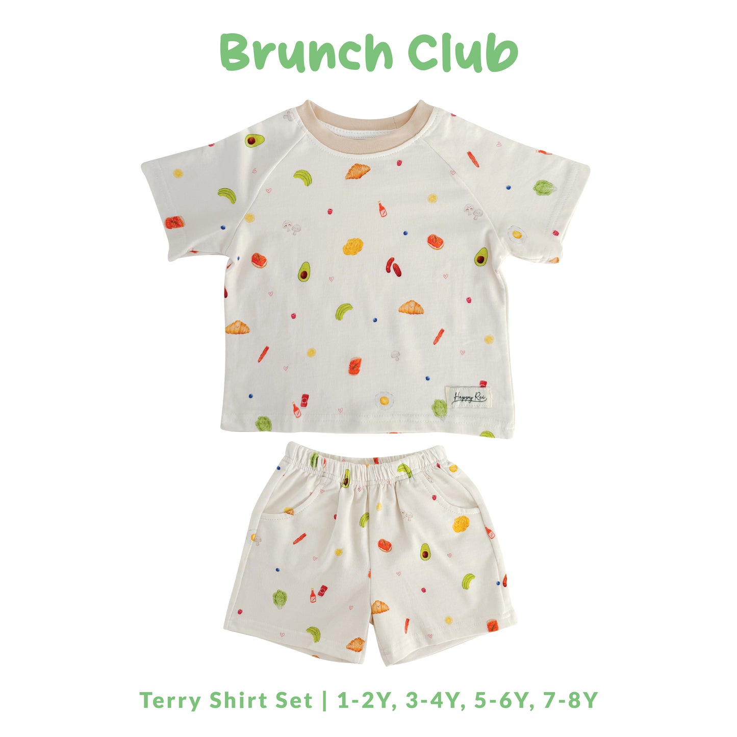 French Terry Shirt & Shorts - Brunch Club