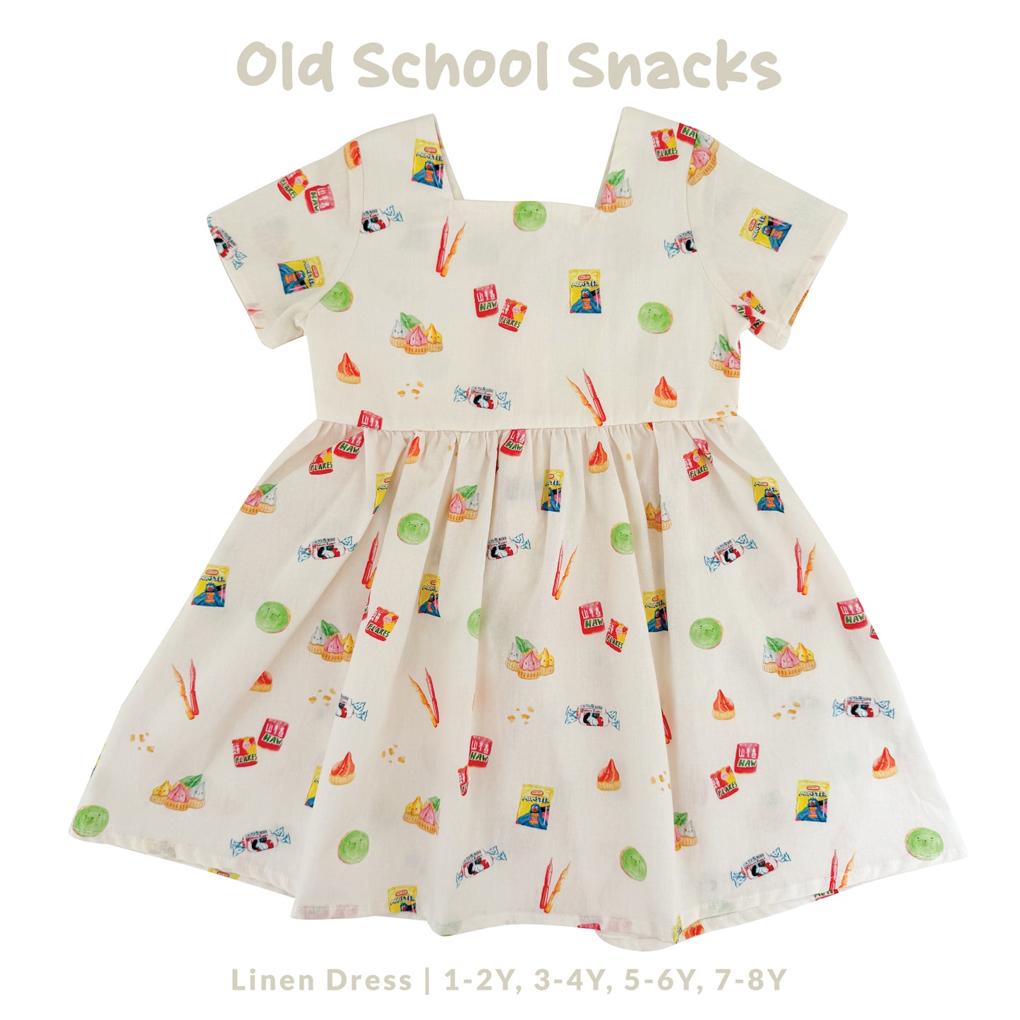 Linen Dress - Old School Snacks