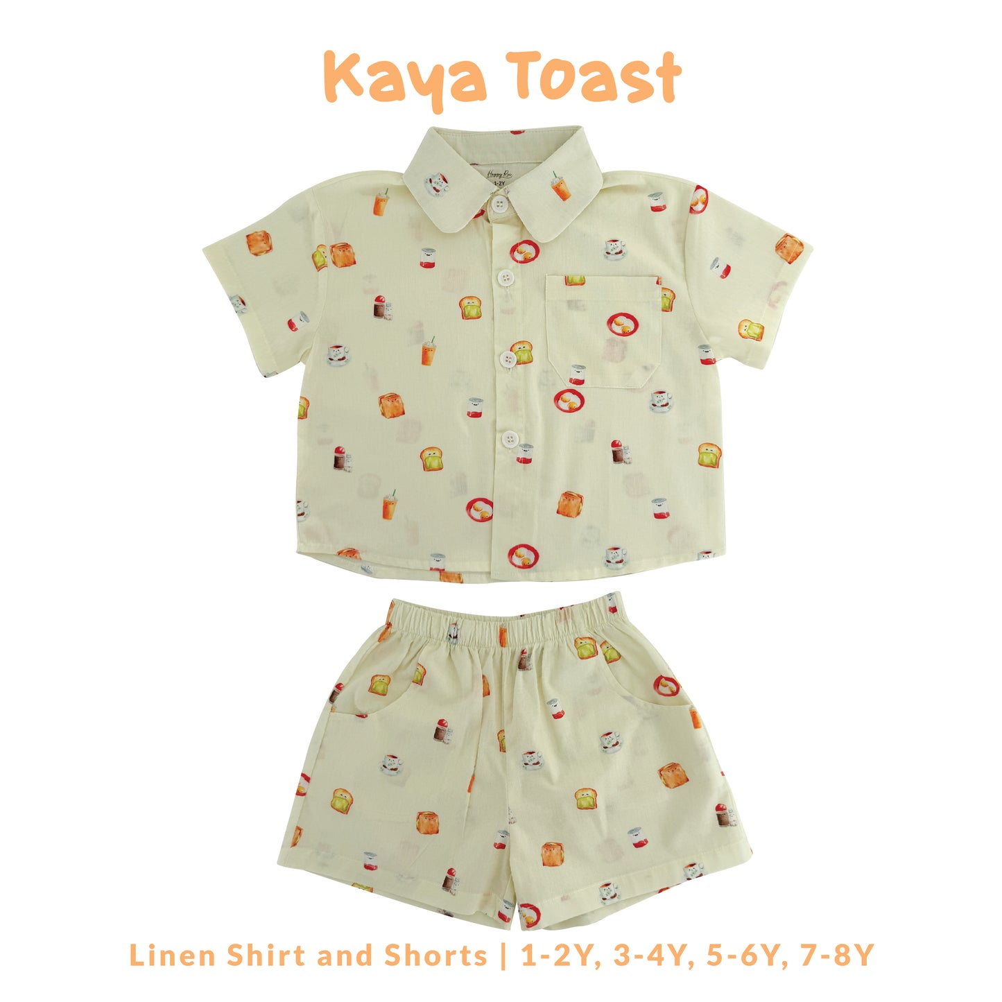 Linen Shirt and Shorts - Kaya Toast
