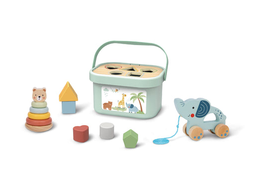 3-in-1 Shapes Sorter + Bear Stacking Toy