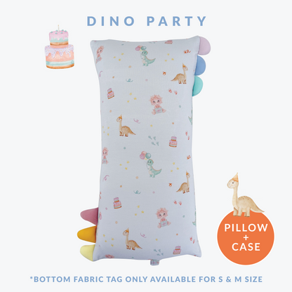 Lil' Snuggles Pillow + Case (Dino Party)