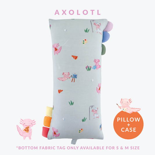 Lil' Snuggles Pillow + Case (Axolotl)