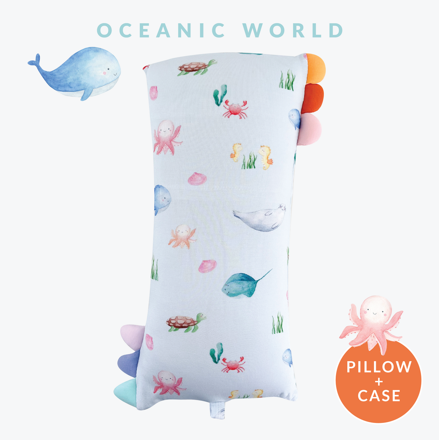 Lil' Snuggles Pillow + Case (Oceanic World)