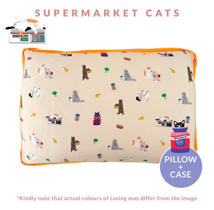 Toddler Head Pillow (Supermarket Cats)