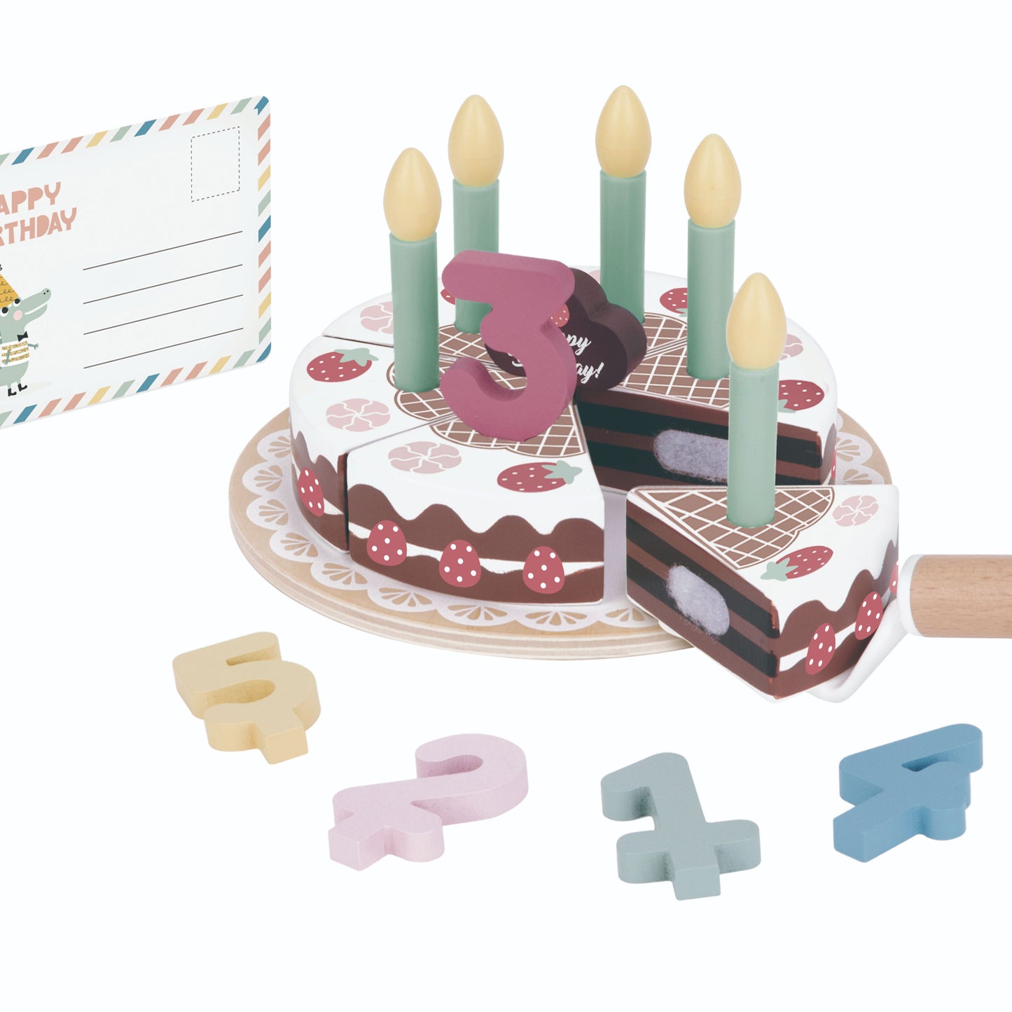 Wooden Birthday Cake