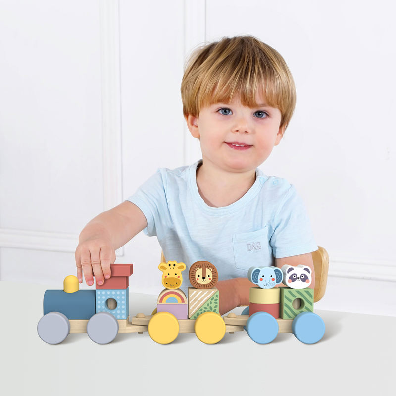 Wooden Train Stacking Toy
