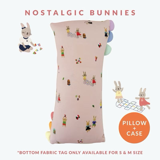 Lil' Snuggles Pillow + Case (Nostalgic Bunnies)