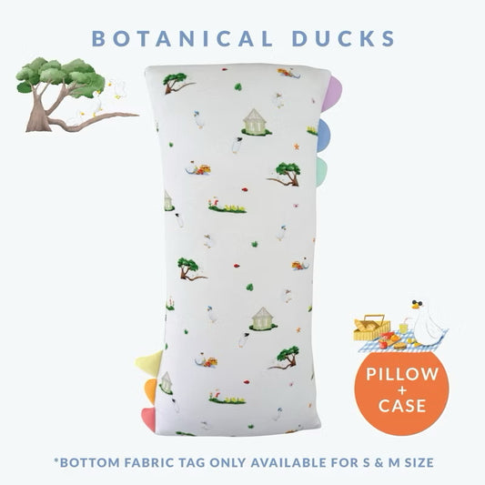 Lil' Snuggles Pillow + Case (Botanical Ducks)