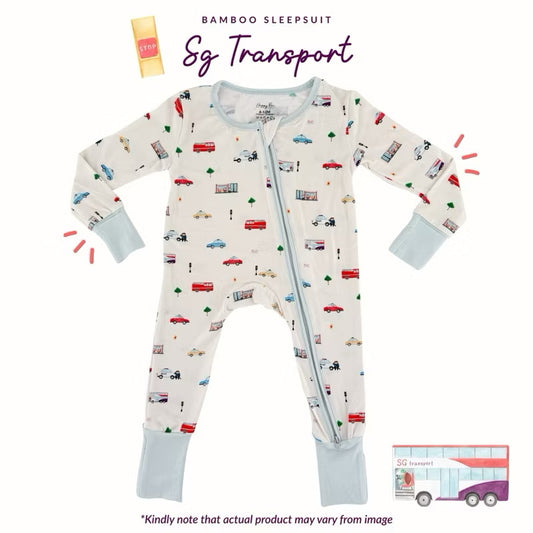 Bamboo Long Sleeve Sleep-suit (Transport)