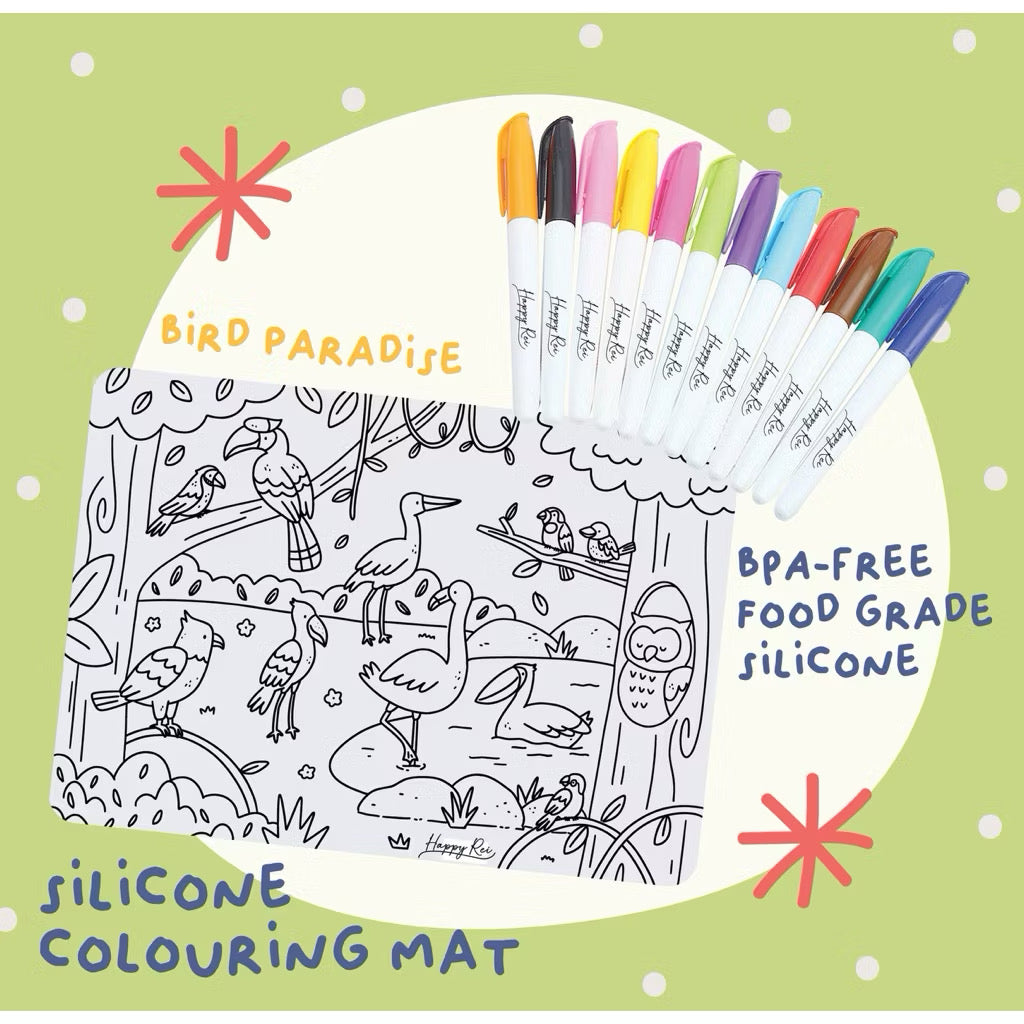 Reusable Colouring Mat + 12pc Markers