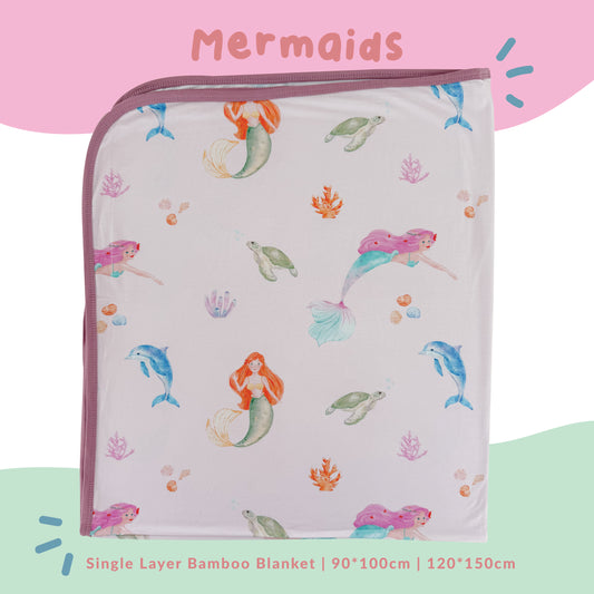 Single Layer Bamboo Blanket (Mermaids)