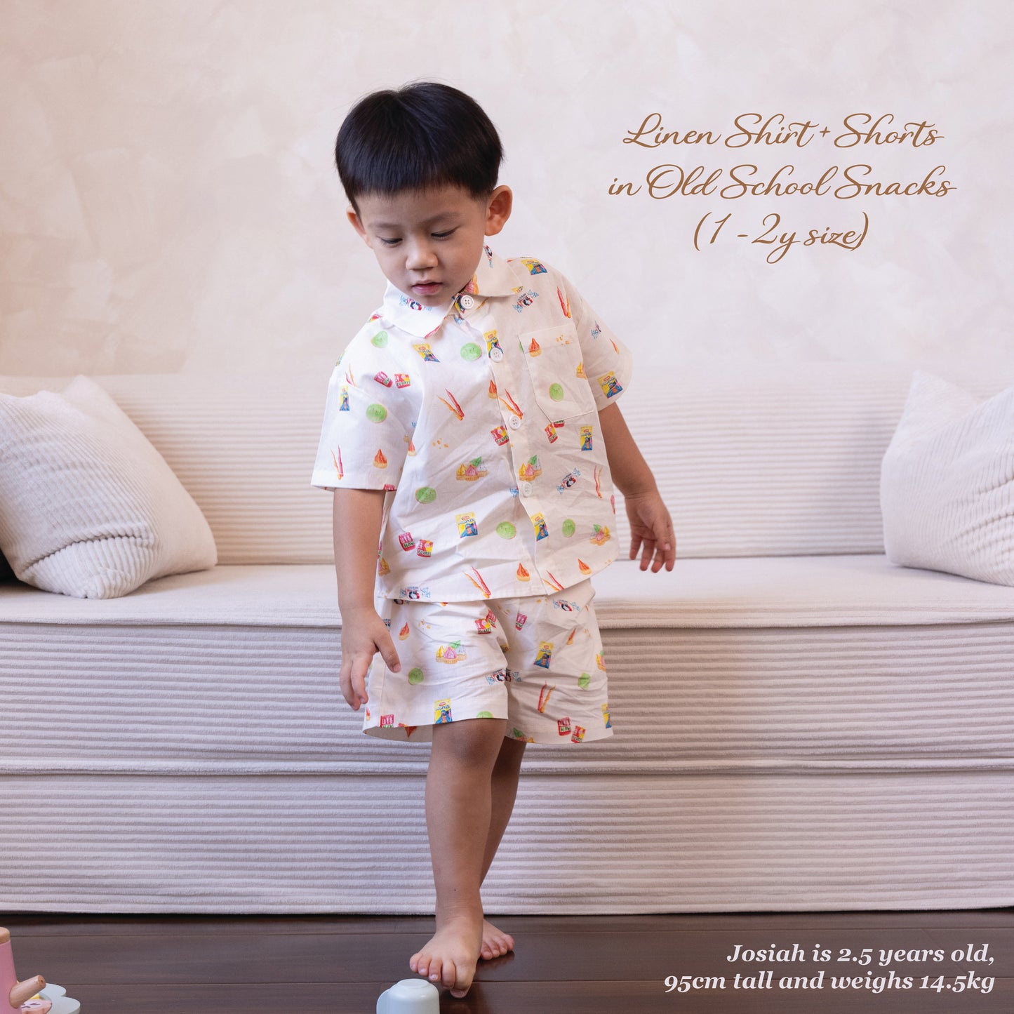 Linen Shirt and Shorts - Old School Snacks