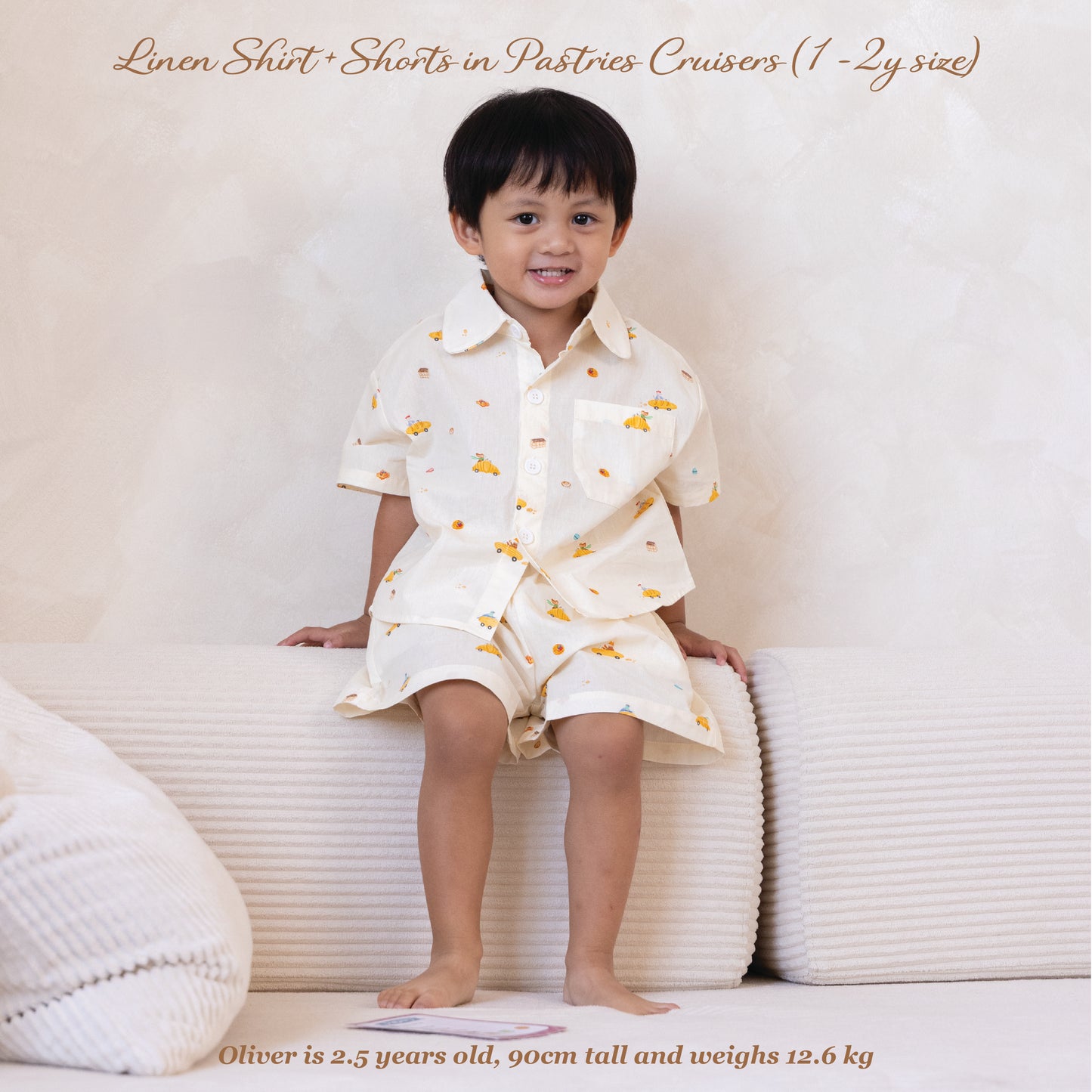 Linen Shirt and Shorts - Pastries Cruisers