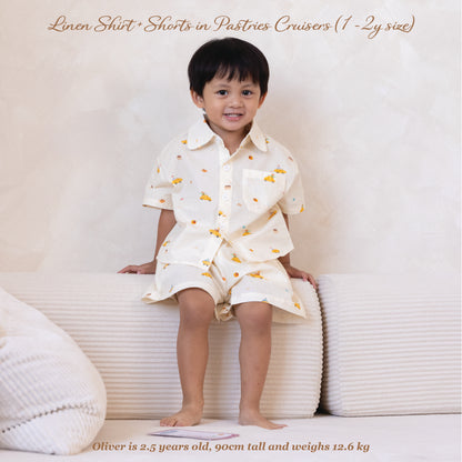 Linen Shirt and Shorts - Pastries Cruisers