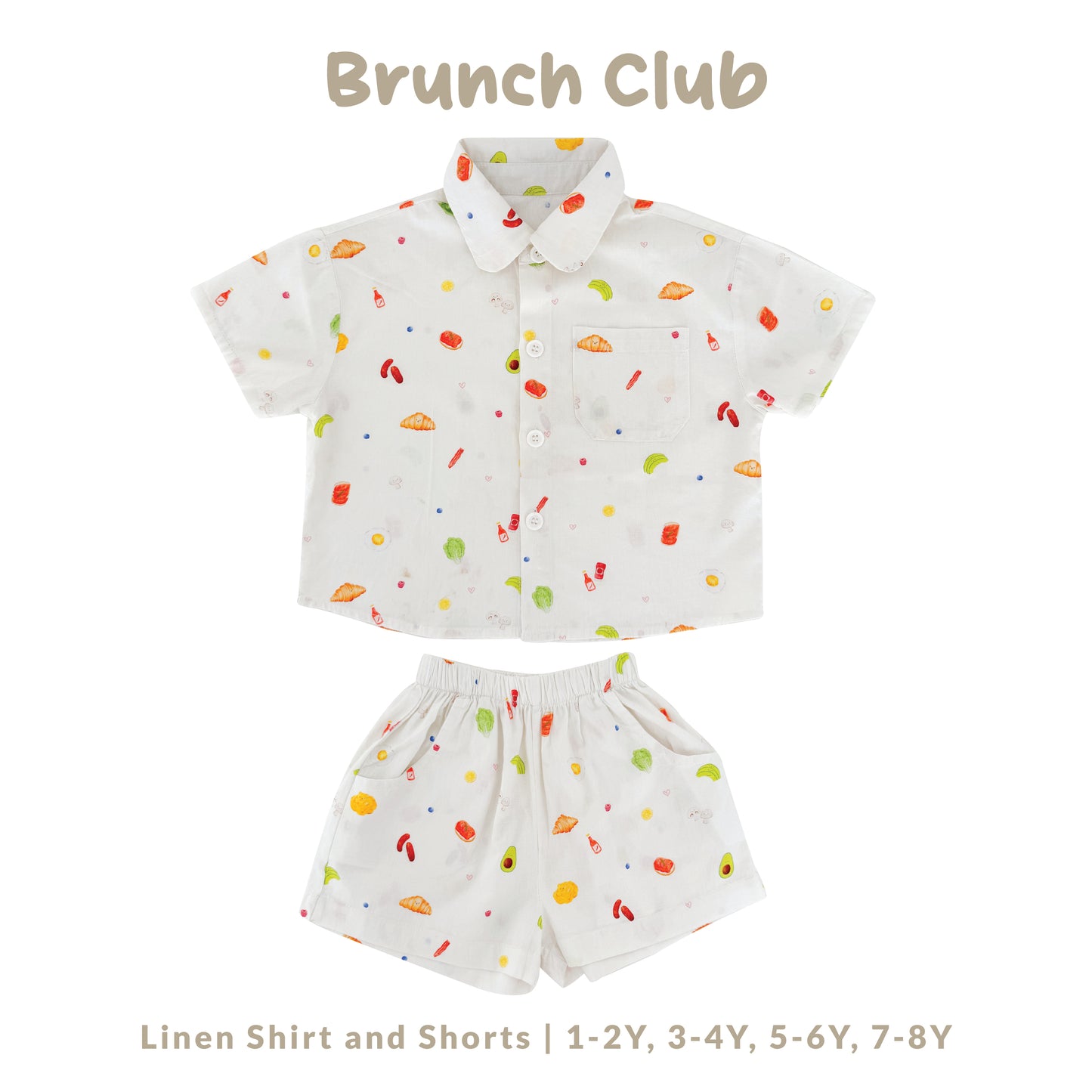 Linen Shirt and Shorts - Brunch Club