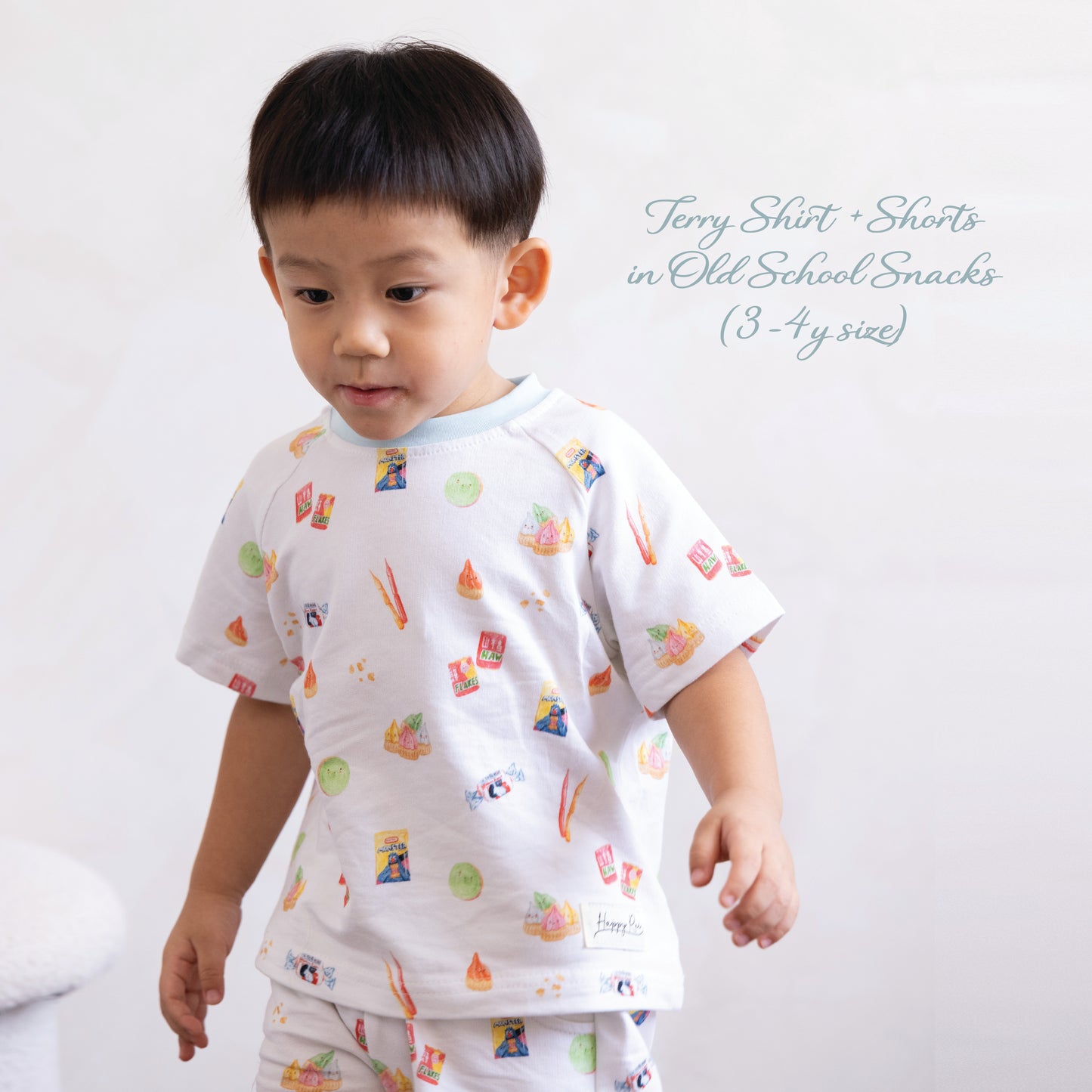 French Terry Shirt & Shorts - Old School Snacks