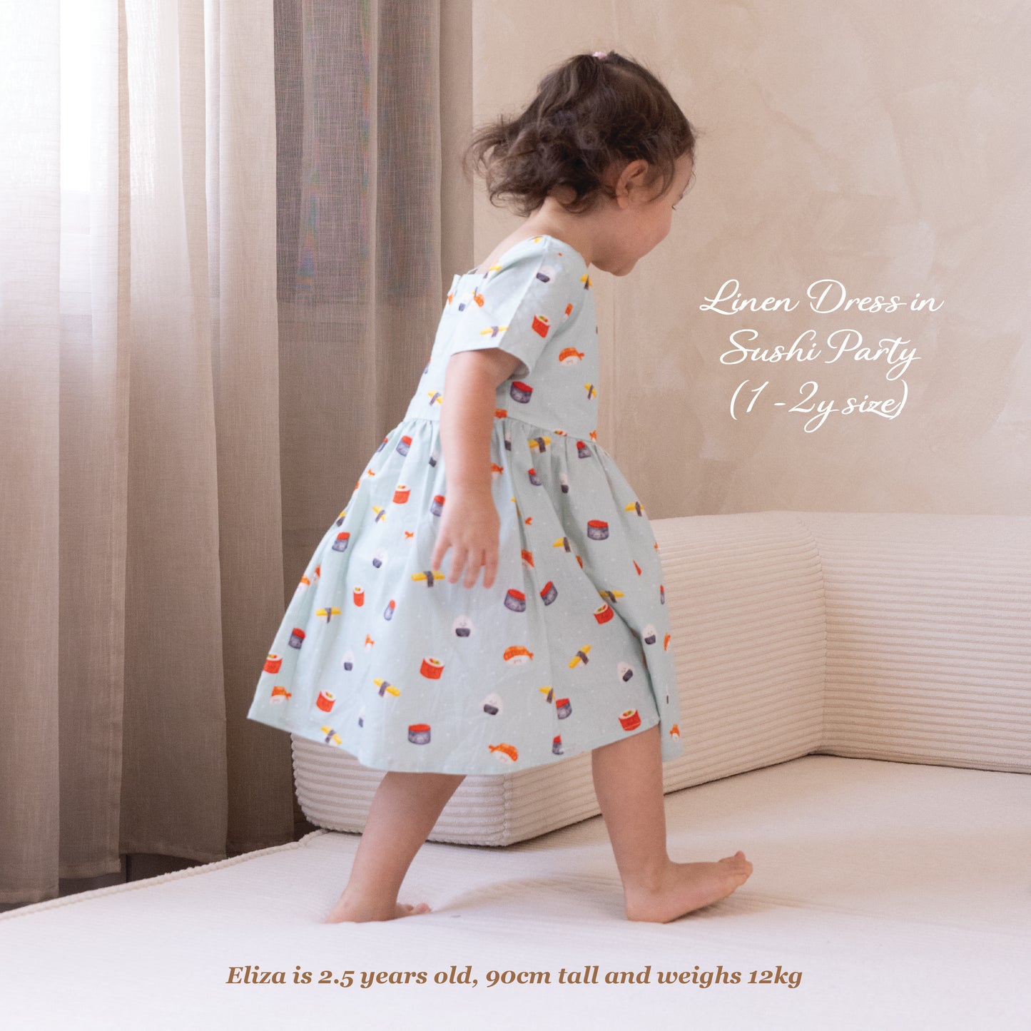 Linen Dress - Sushi Party