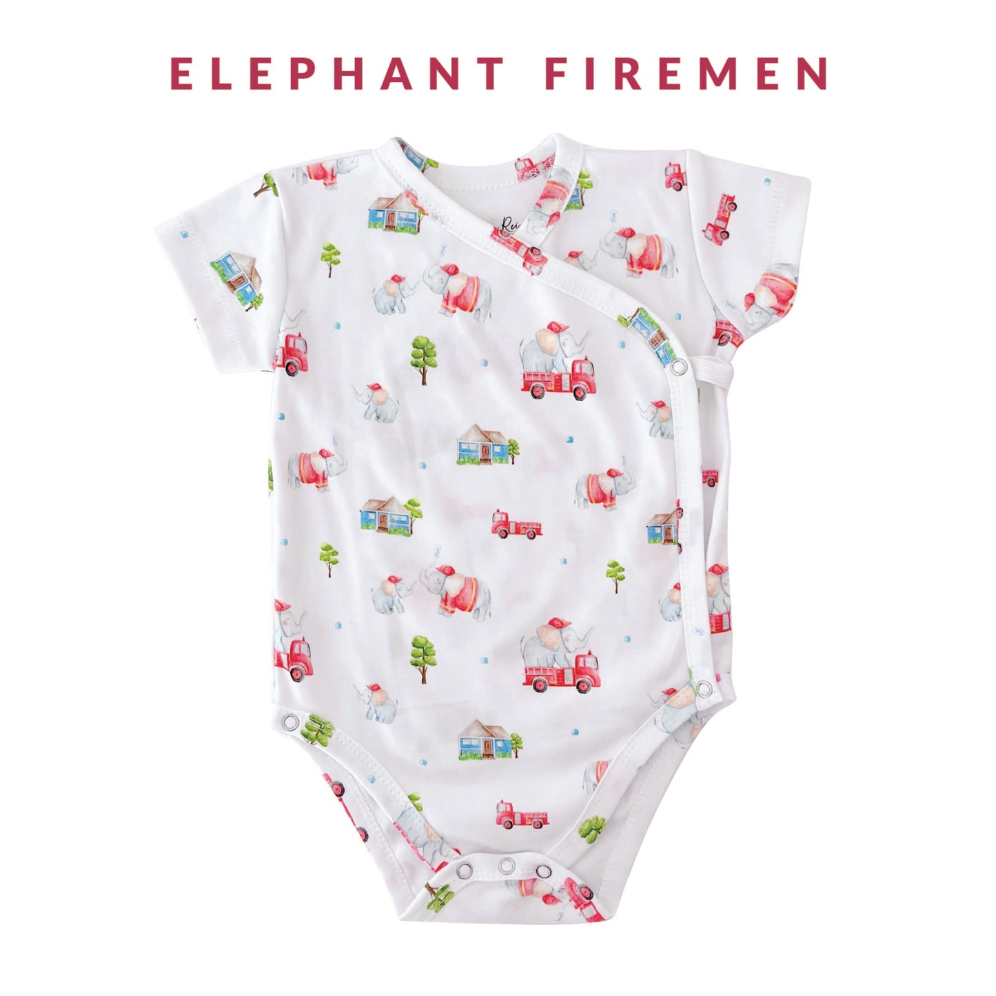 Kimono Onesies (Elephant Firemen)