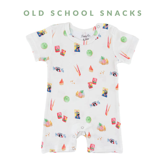 Unisex Romper (Old School snacks)