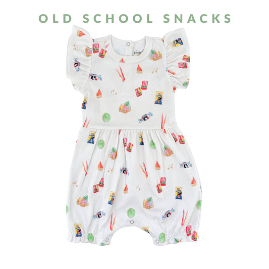 Girl Romper (Old School Snacks)