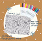 Reusable Colouring Mat + 12pc Markers