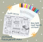 Reusable Colouring Mat + 12pc Markers