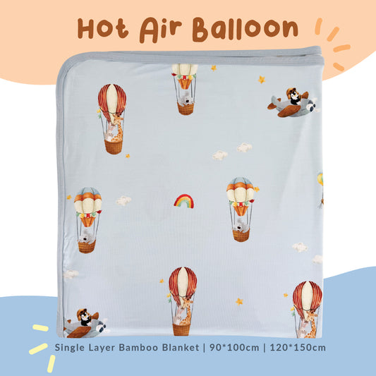 Single Layer Bamboo Blanket (Hot Air Balloon)