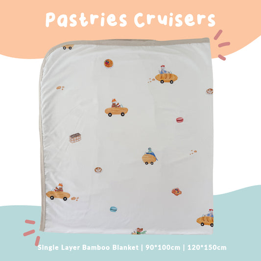 Single Layer Bamboo Blanket (Pastries Crusiers)