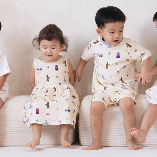 French Terry Dress - Supermarket Cats