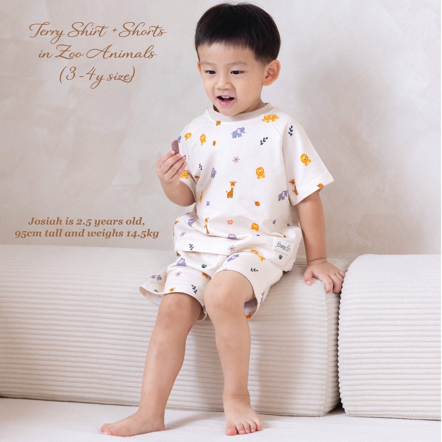 French Terry Shirt & Shorts - Zoo Animals