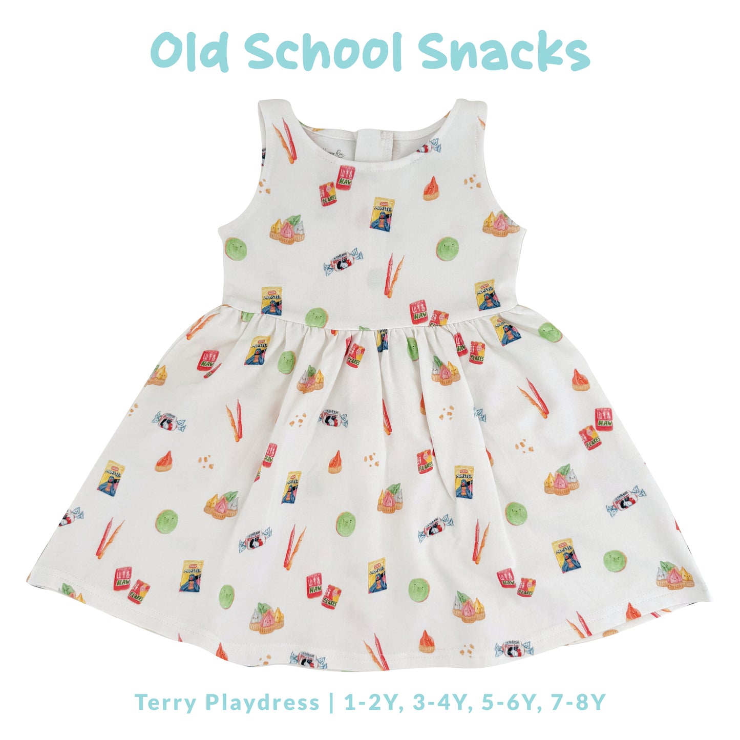 French Terry Dress - Old School Snacks