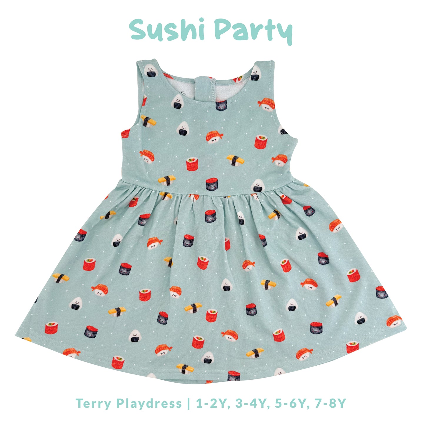 French Terry Dress - Sushi Party