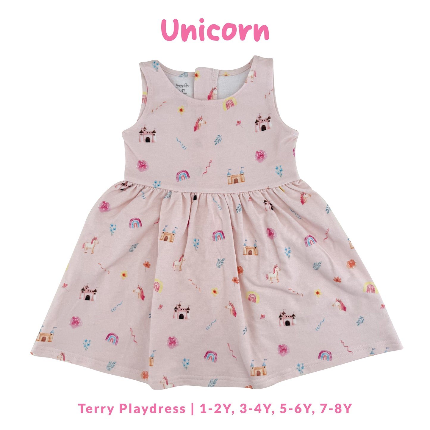 French Terry Dress - Unicorn