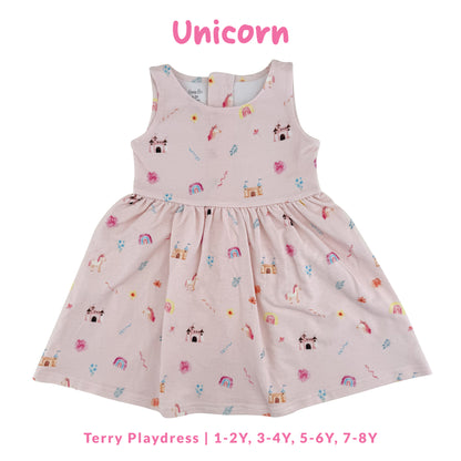 French Terry Dress - Unicorn