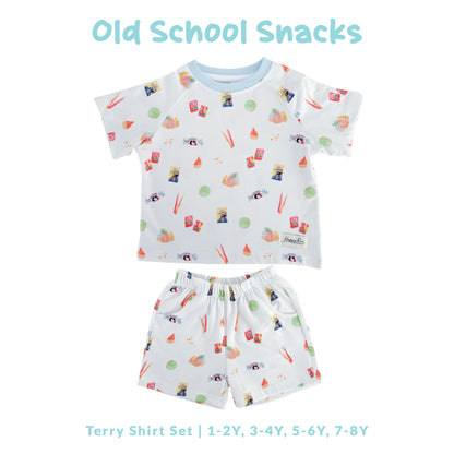 French Terry Shirt & Shorts - Old School Snacks
