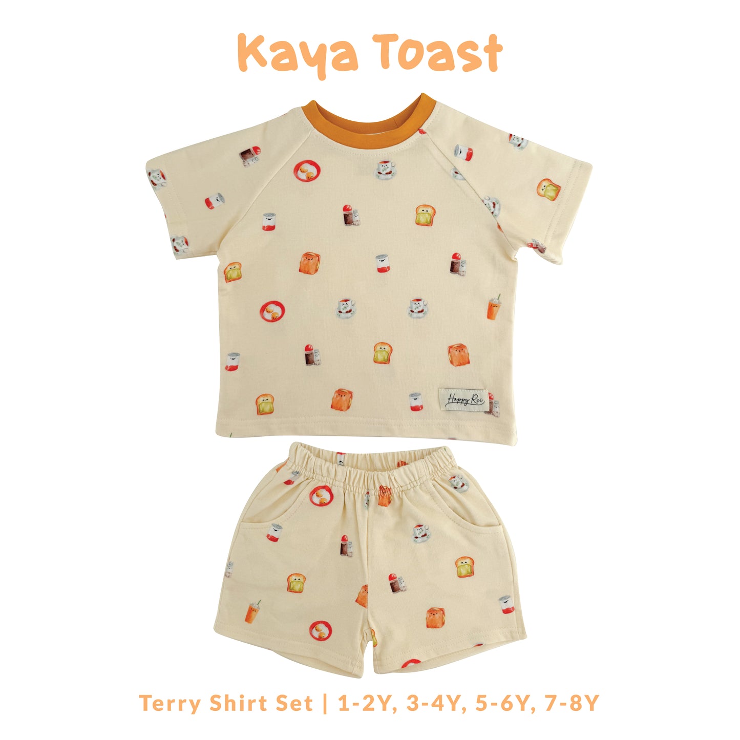 French Terry Shirt & Shorts - Kaya Toast