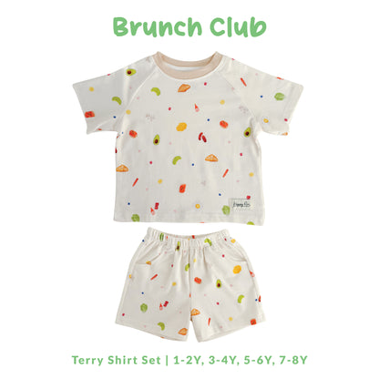 French Terry Shirt & Shorts - Brunch Club
