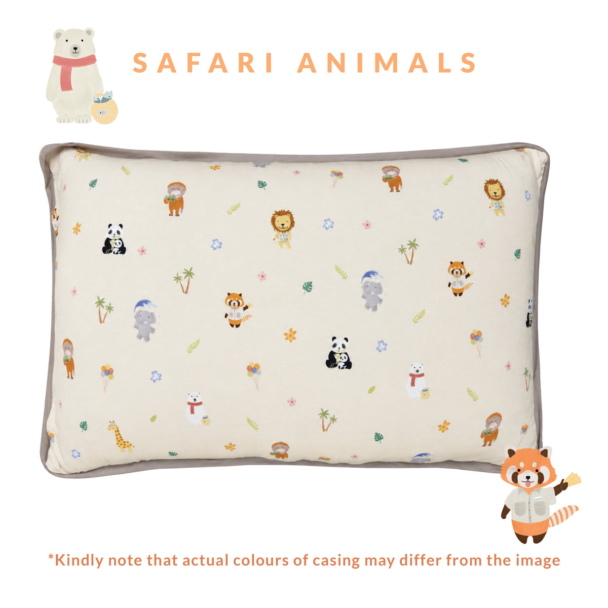 Toddler Head Pillow (Safari Animals)