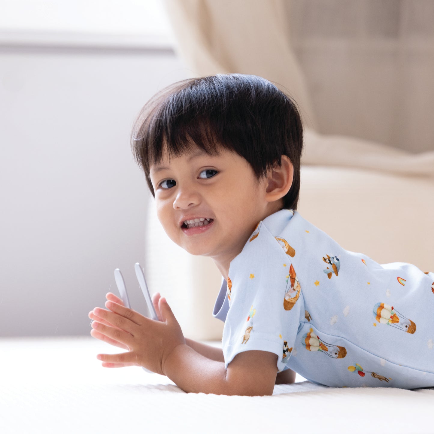 French Terry Shirt & Shorts - Hot Air Balloon
