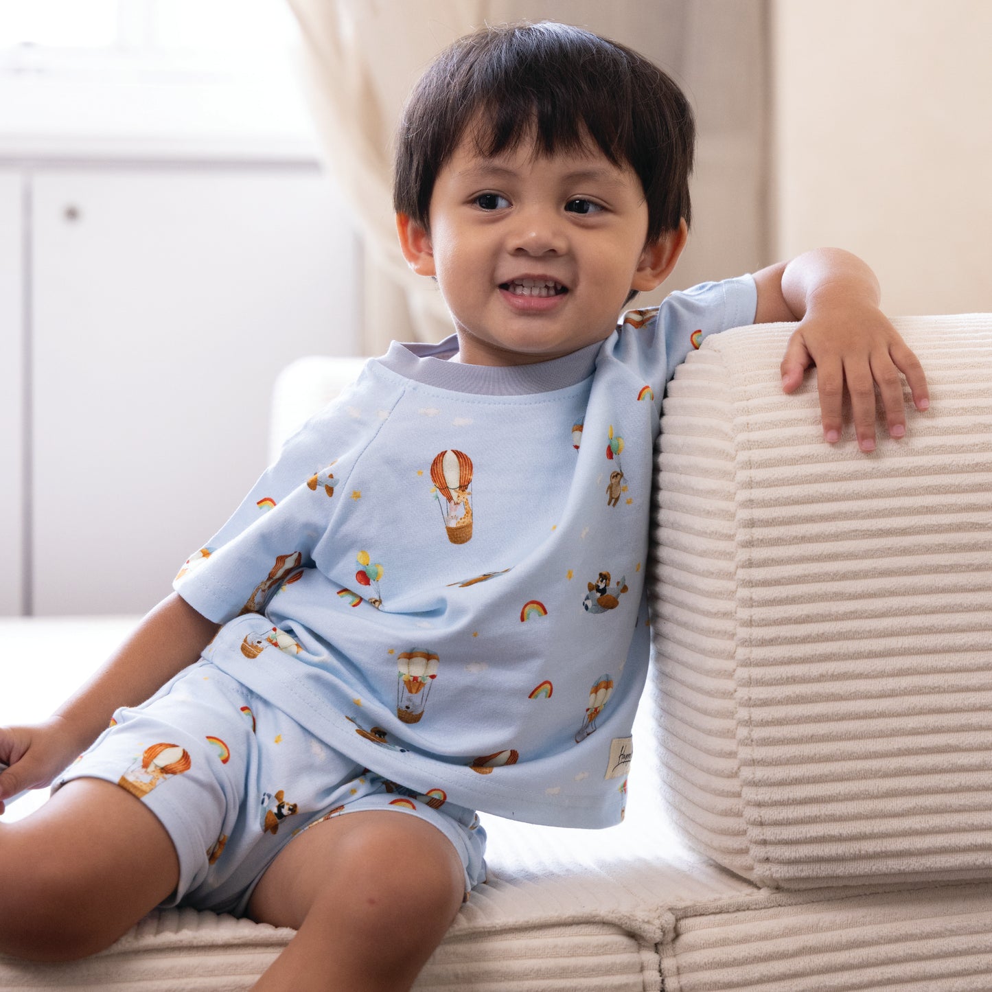 French Terry Shirt & Shorts - Hot Air Balloon