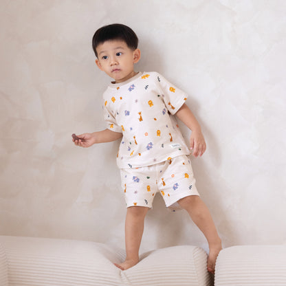French Terry Shirt & Shorts - Zoo Animals