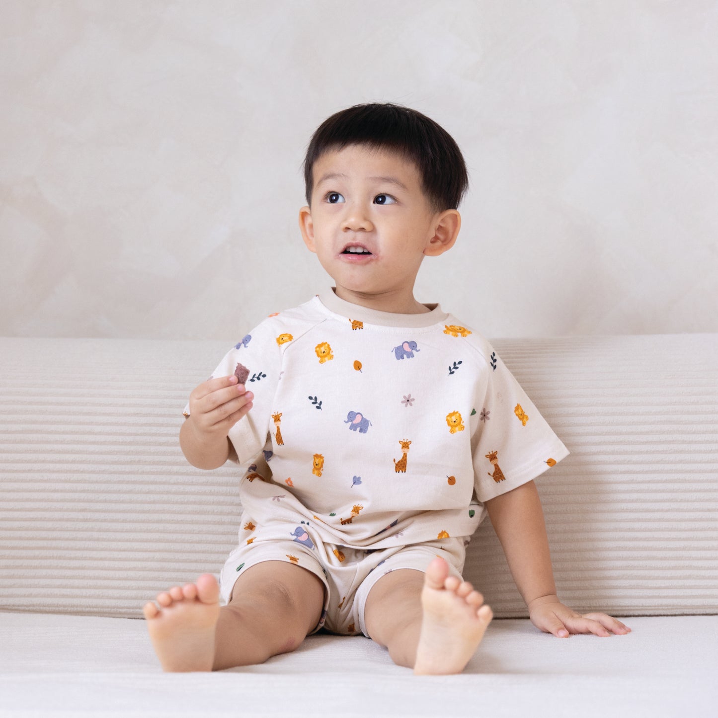 French Terry Shirt & Shorts - Zoo Animals