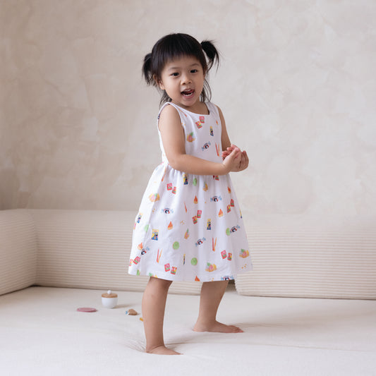 French Terry Dress - Old School Snacks