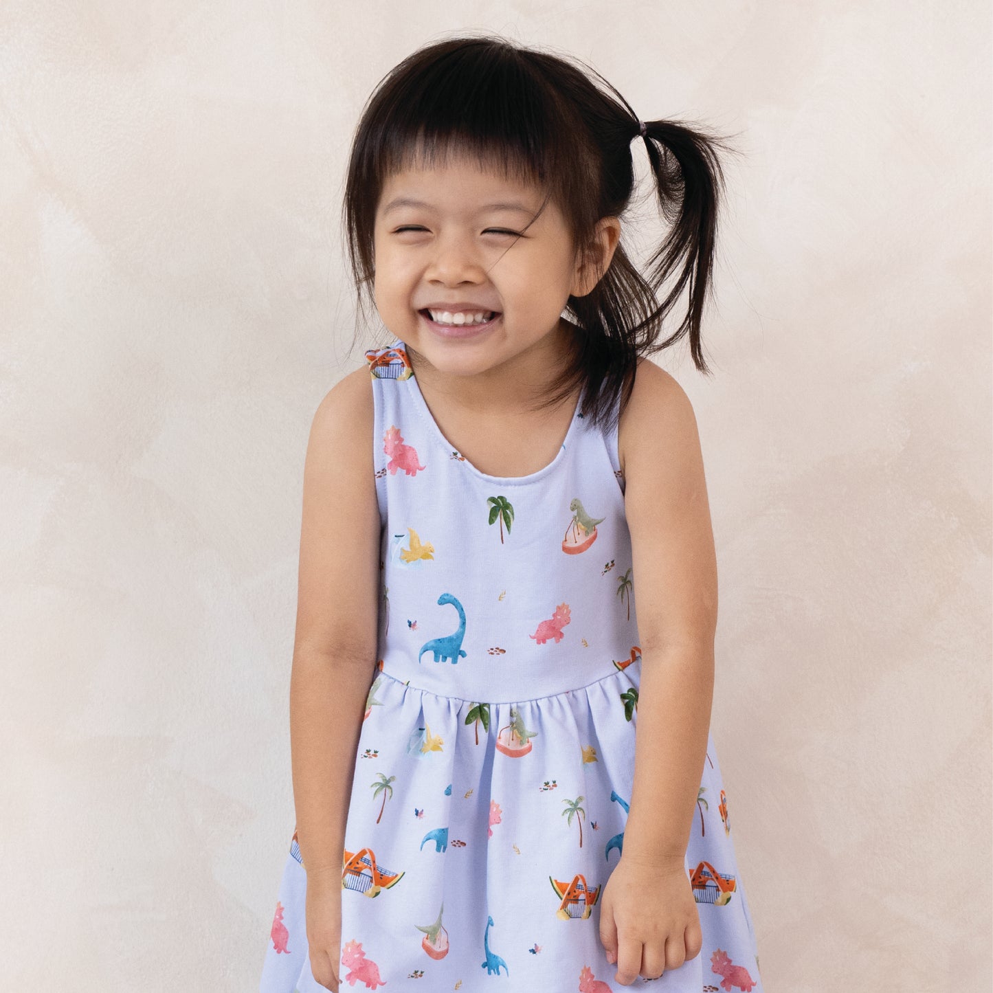 French Terry Dress - Dino Playground